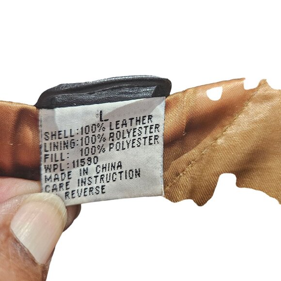 Urban Equipment Vintage Black Leather Jacket With Stand-Up Collar full zipper & - Picture 12 of 13